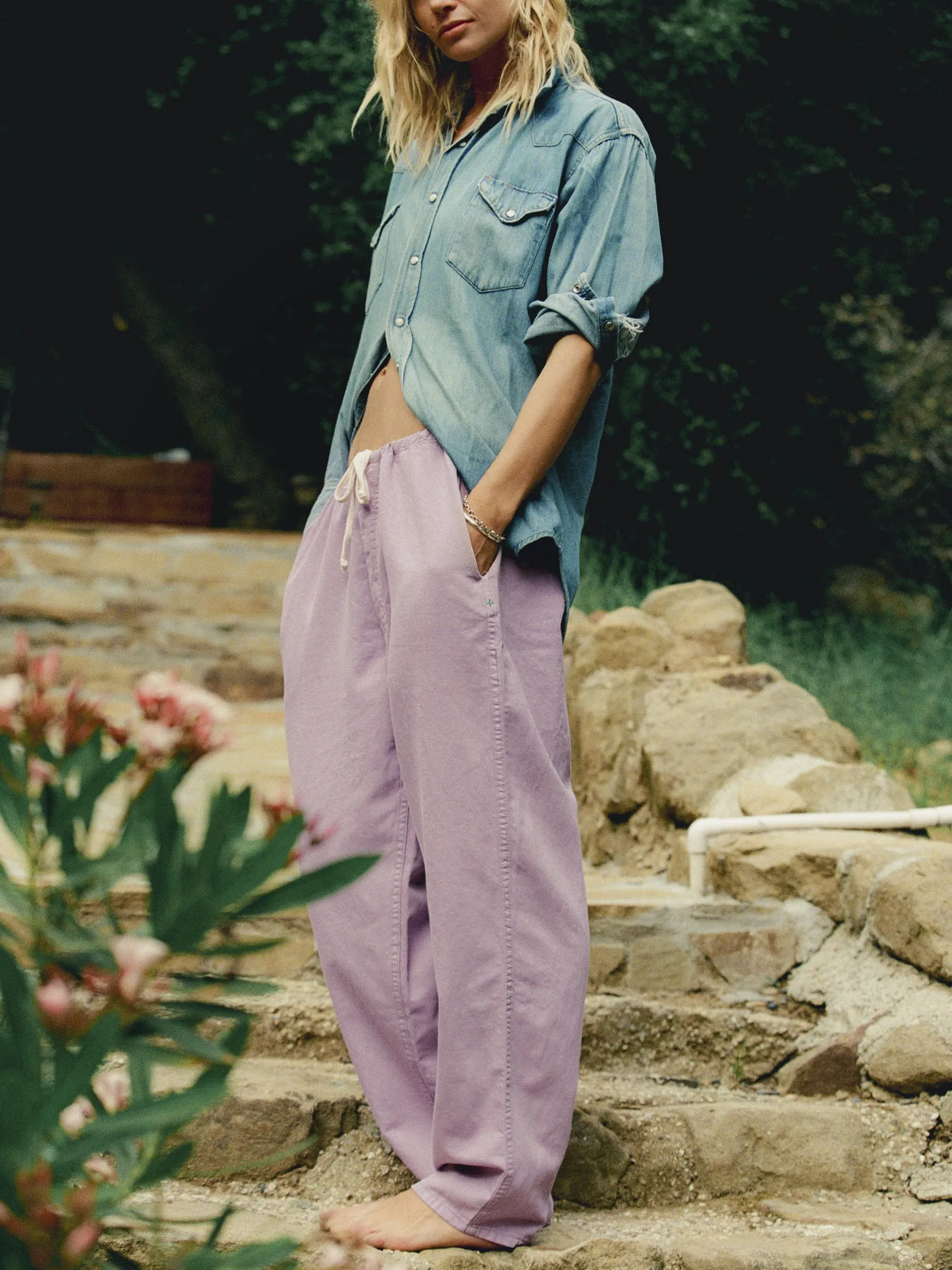 lounge pant in lilac sold by Imogene + Willie product image thumbnail 5