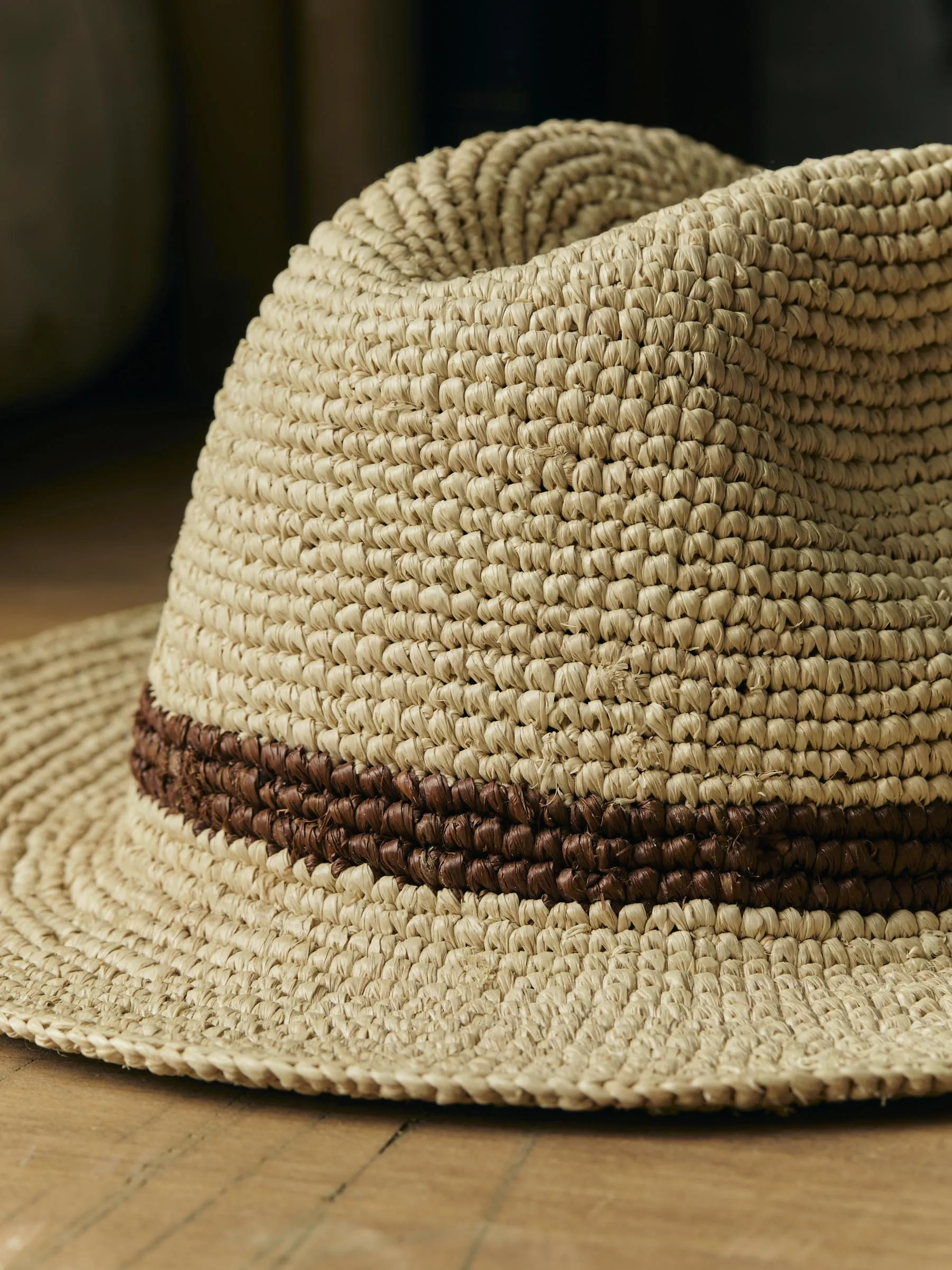handwoven natural raffia palm hat sold by Imogene + Willie product image thumbnail 5