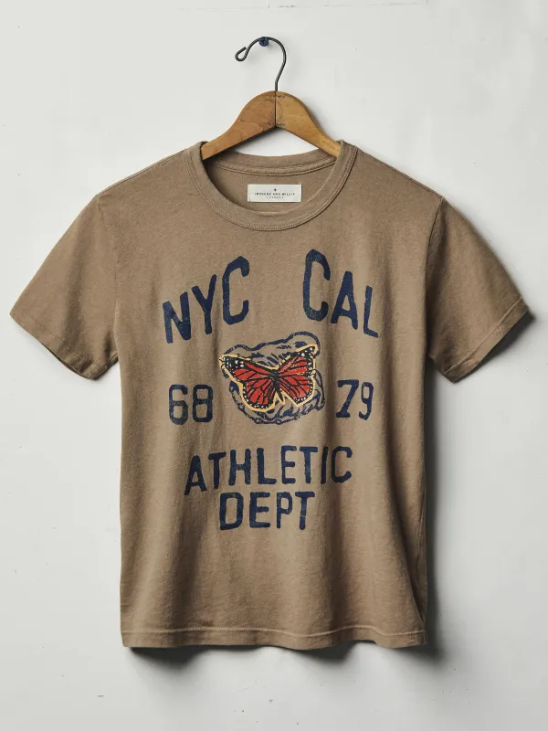 the "athletic dept" tee made by Imogene + Willie