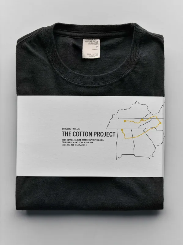 the cotton project tee in faded black (2-pack) made by Imogene + Willie