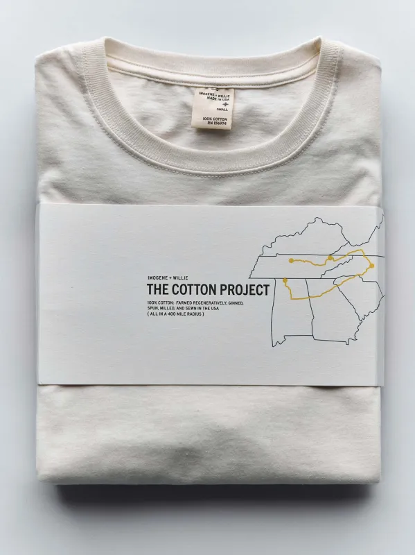 the cotton project tee in vintage white (2-pack) made by Imogene + Willie