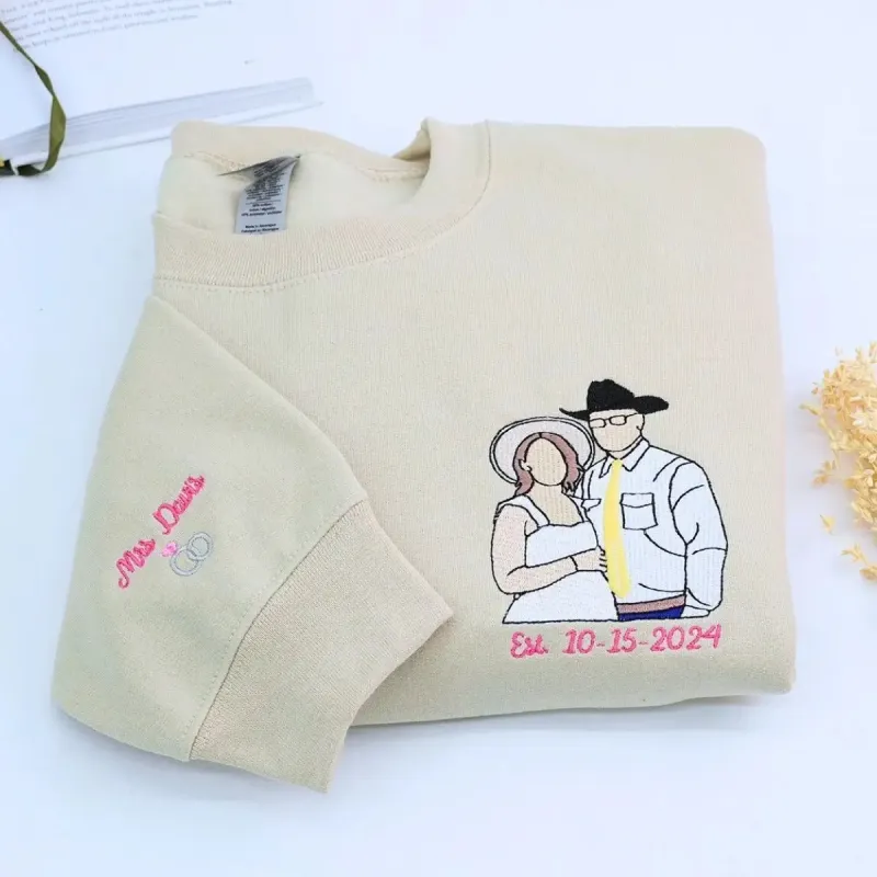 Personalized Hoodie Gift for Wife from Husband, Matching Couple Sweatshirts for Christmas, Anniversary, Valentine's made by Embroly