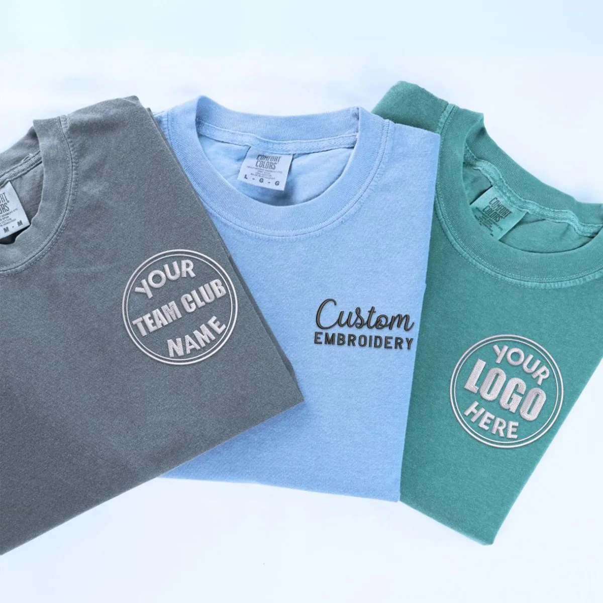 Custom Embroidered T-Shirt, Make Your Own Tee for Women Men sold by Embroly product image thumbnail 4