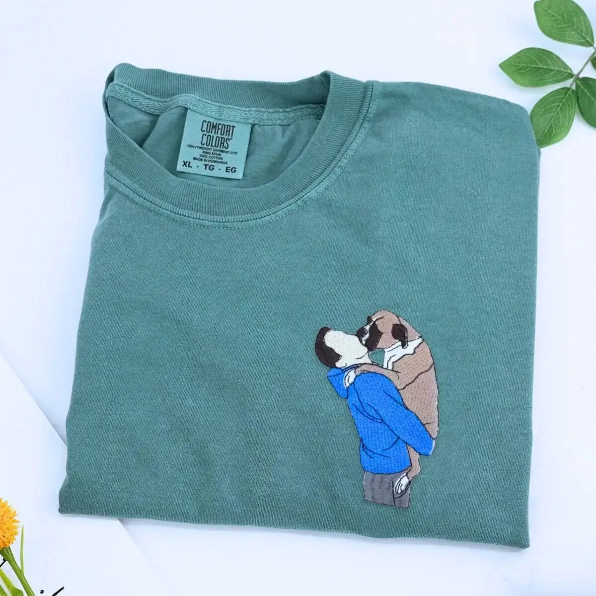Custom Dog Dad Life Photo Shirt, Personalized Embroidered Gift for Dog Dad sold by Embroly product image thumbnail 4