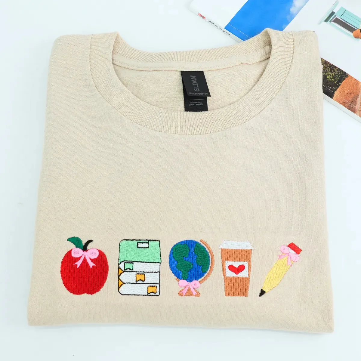 Personalized Teacher Shirt, Embroidered Appreciation Gift Ideas with Sweatshirt or Hoodie sold by Embroly product image thumbnail 4