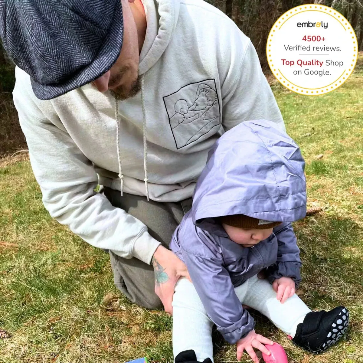 Custom Best Dad Ever Potrait Sweatshirt Or Hoodie, Personalized Embroidered Father's Day Gift for Dad sold by Embroly product image thumbnail 5