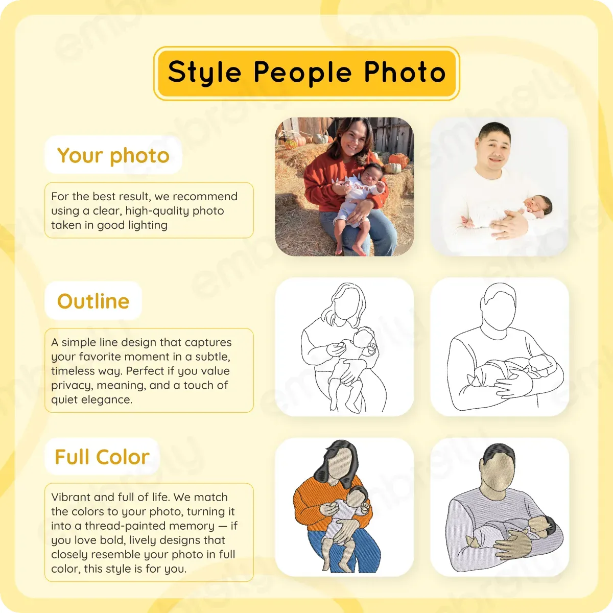 Custom Best Dad Ever Potrait Sweatshirt Or Hoodie, Personalized Embroidered Father's Day Gift for Dad sold by Embroly product image thumbnail 4