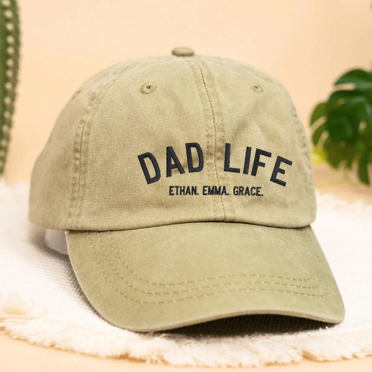 Custom Dad Life Hat with Kid Name, Personalized Embroidered Gift for Dad Father's Day sold by Embroly product image thumbnail 2