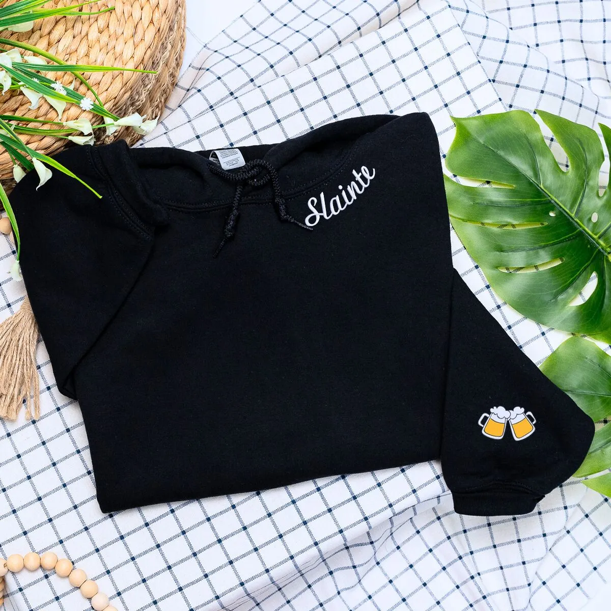 Slainte Sweatshirt or Hoodie, Personalized Embroidered for St Patrick's Day Gift sold by Embroly product image thumbnail 5