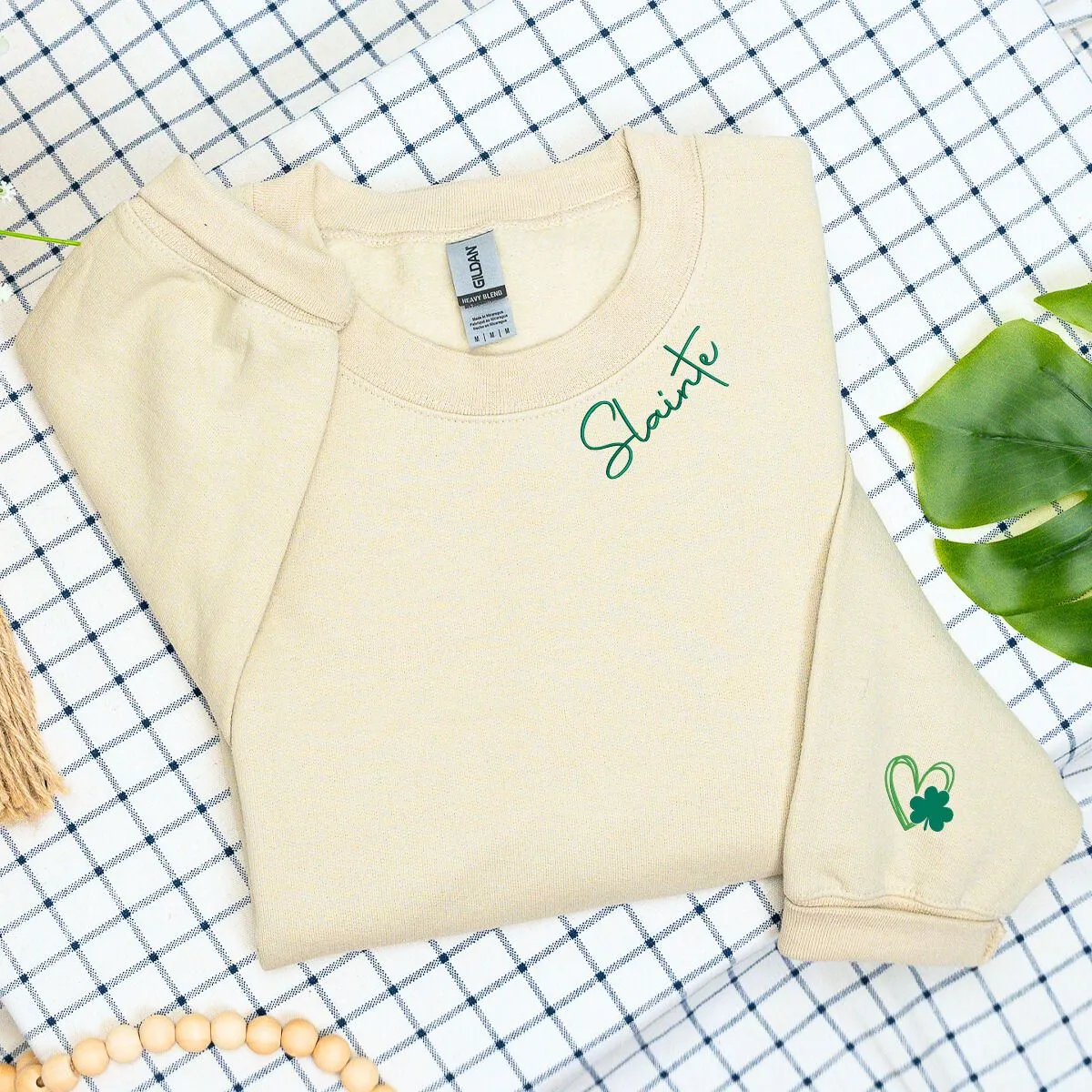 Slainte Sweatshirt or Hoodie, Personalized Embroidered for St Patrick's Day Gift sold by Embroly product image thumbnail 4