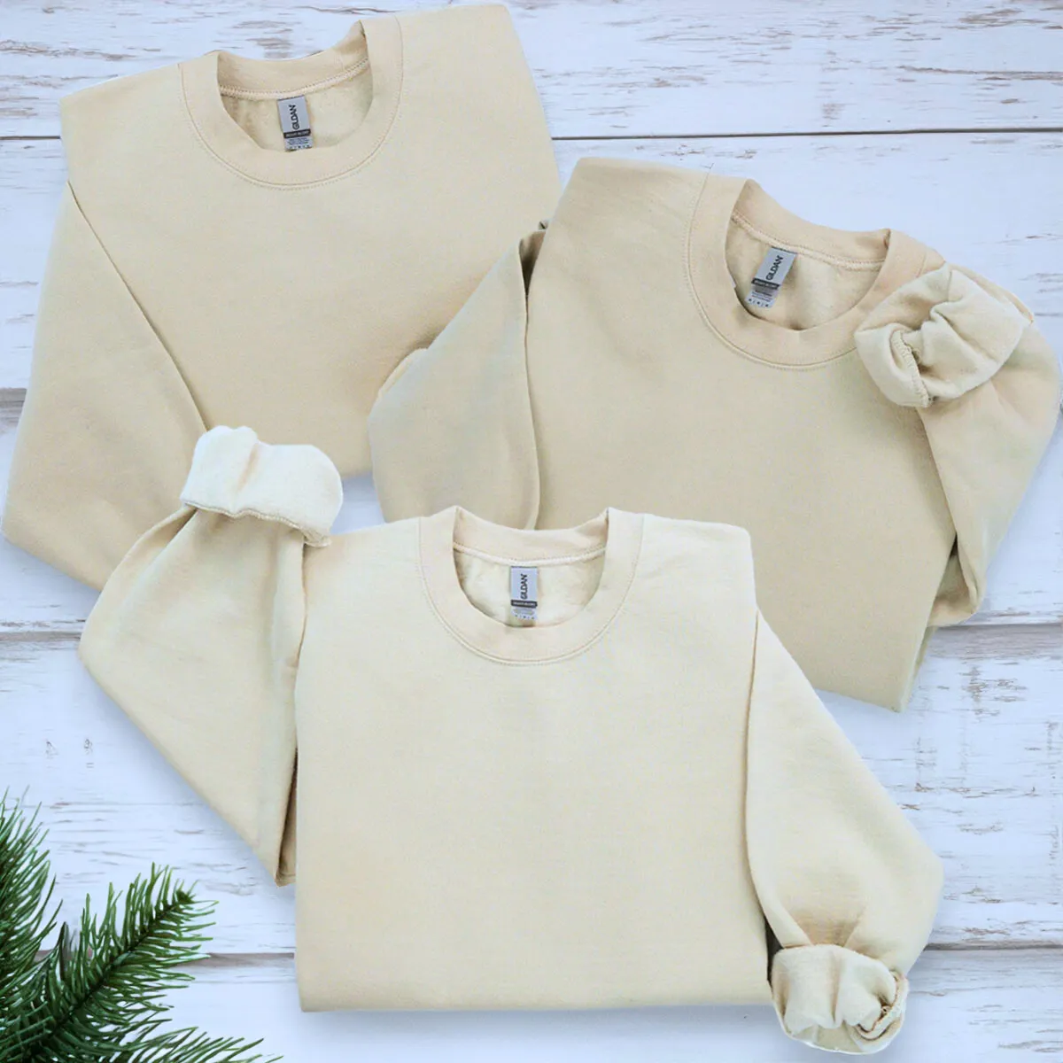 Timeless Comfort: Blank Crewneck Sweatshirt (Triple Pack) sold by Embroly