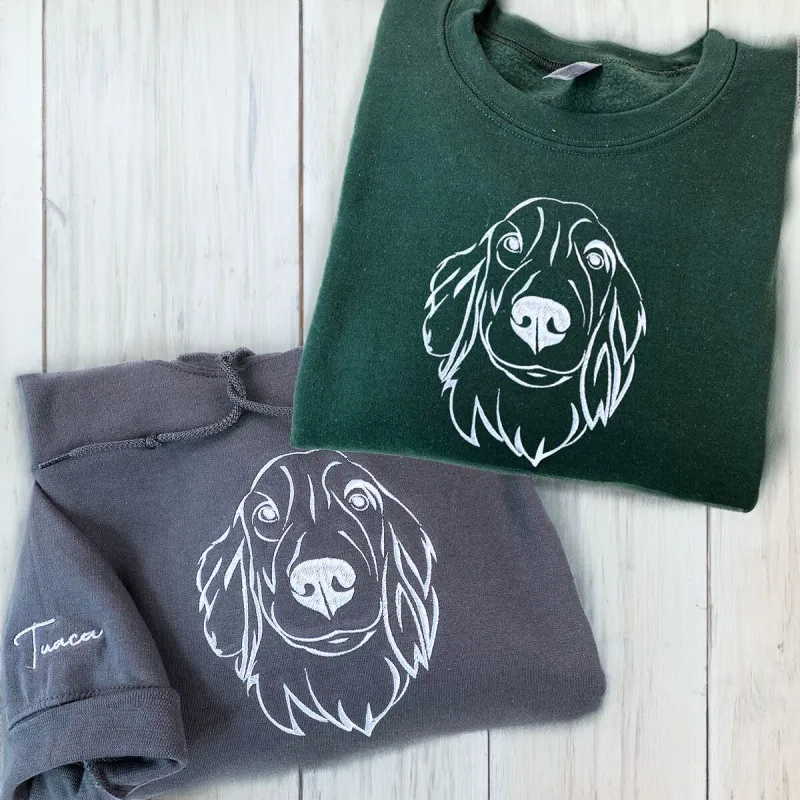 Dog Lover Multi-pack: Embroidered Crewneck Sweatshirts & Hoodies sold by Embroly