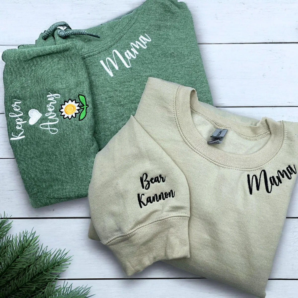 Mama Multi-pack: Embroidered Crewneck Sweatshirts & Hoodies sold by Embroly
