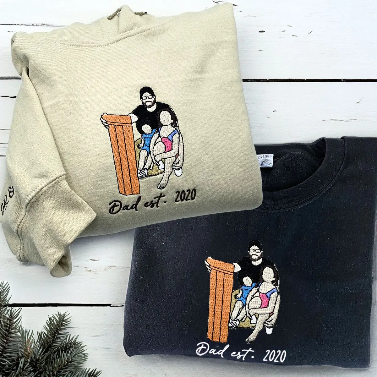 Proud Dad Multi-pack: Embroidered Crewneck Sweatshirts & Hoodies sold by Embroly product image thumbnail 2