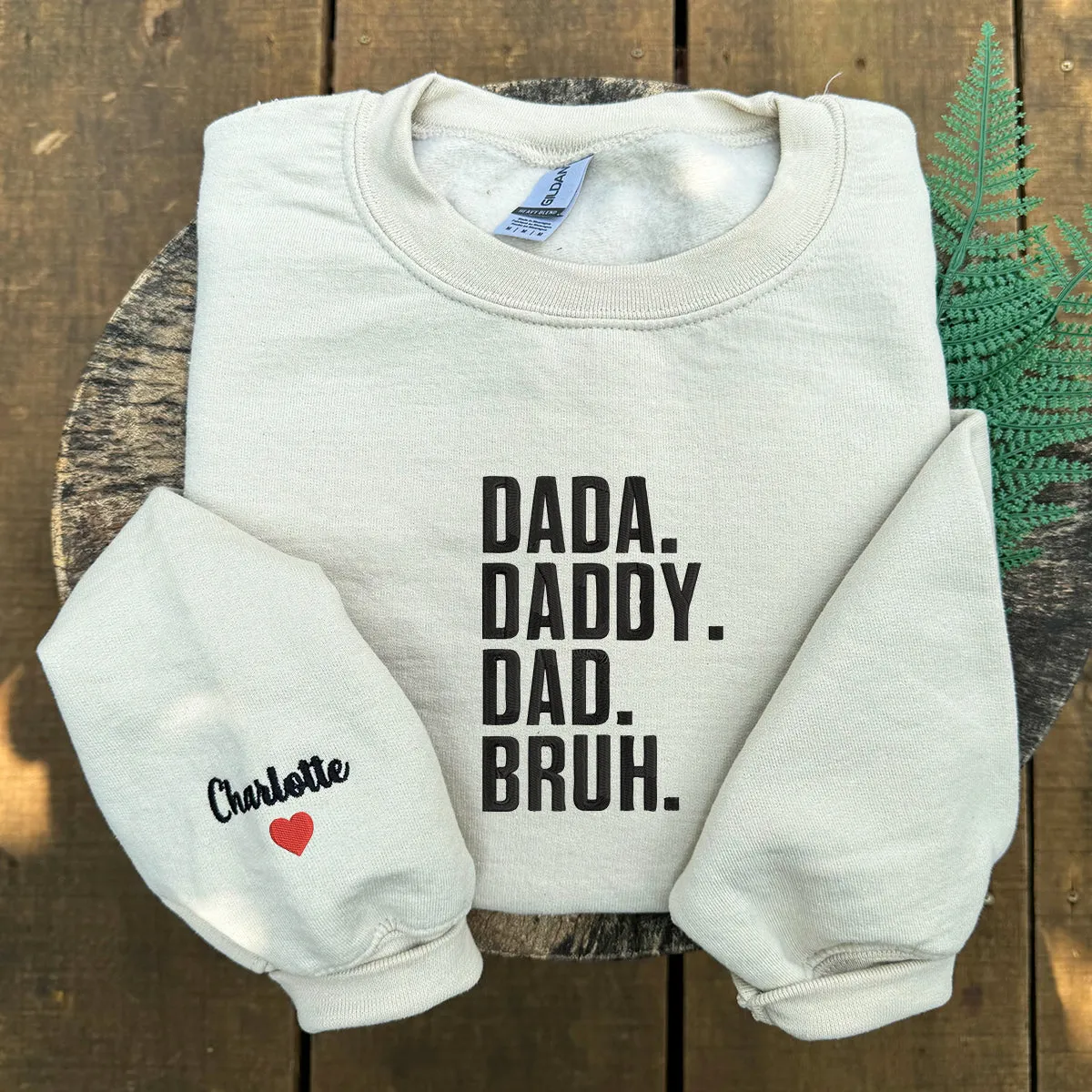 Embroidered Dada Daddy Dad Bruh Sweatshirt or Hoodie sold by Embroly product image thumbnail 2