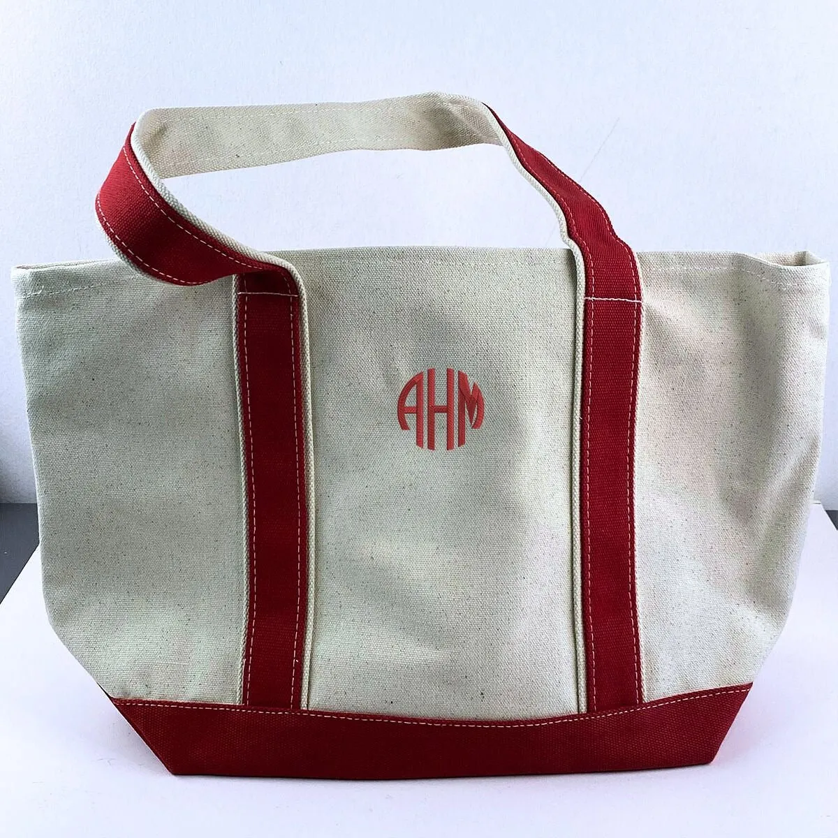 Custom Embroidered Monogram Tote Bag, Monogrammed Gift, Personalized Monogram sold by Embroly product image thumbnail 3