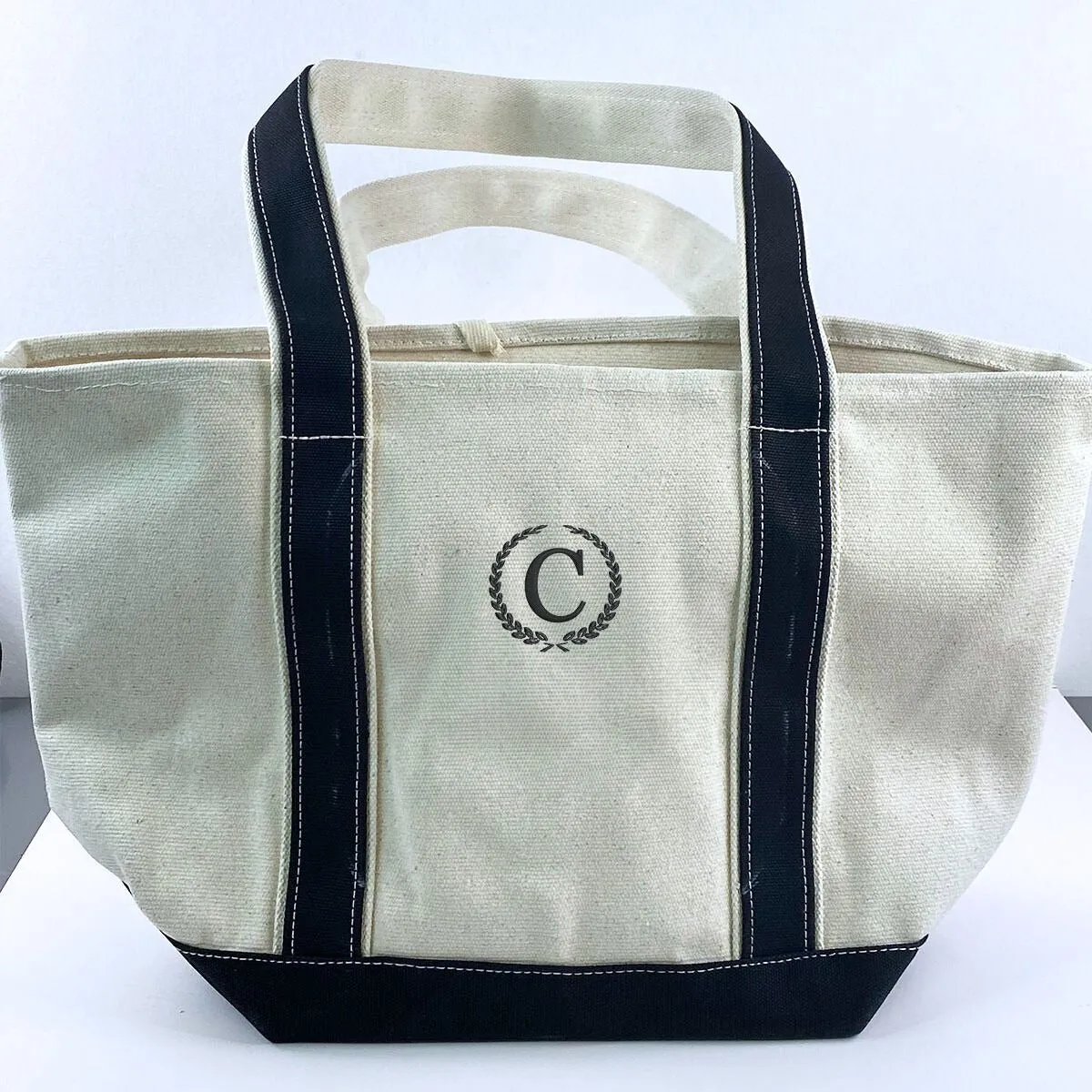 Custom Embroidered Monogram Tote Bag, Monogrammed Gift, Personalized Monogram sold by Embroly product image thumbnail 4
