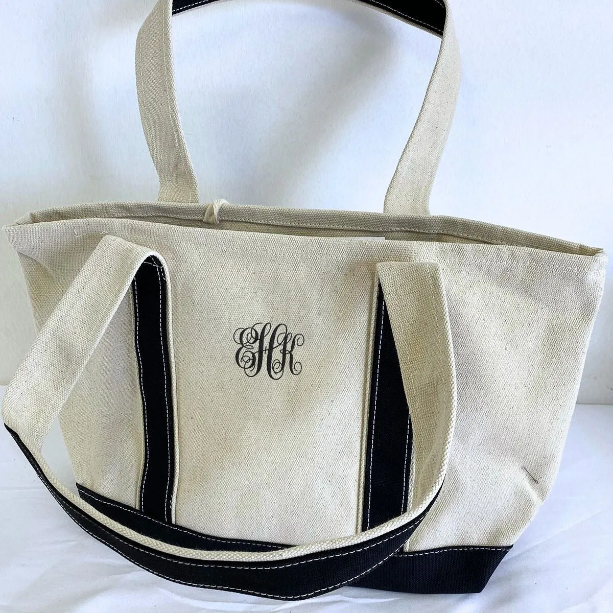 Custom Embroidered Monogram Tote Bag, Monogrammed Gift, Personalized Monogram sold by Embroly product image thumbnail 2