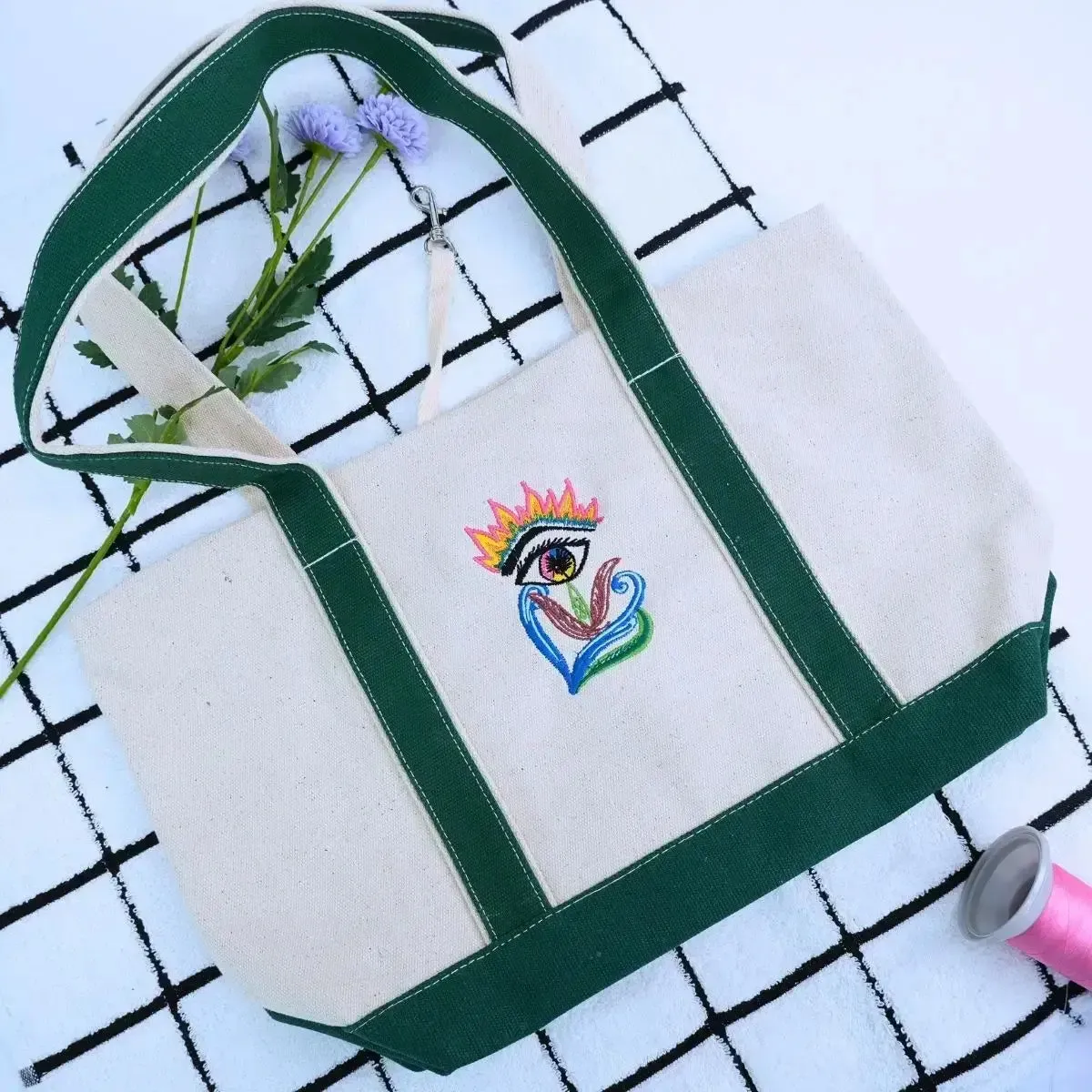 Custom Tote Bags with Logo - Embroidered Business Company Logo sold by Embroly product image thumbnail 2