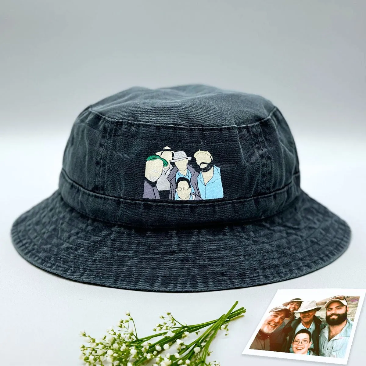 Custom Embroidered Family Portrait Hat from Photo sold by Embroly product image thumbnail 4