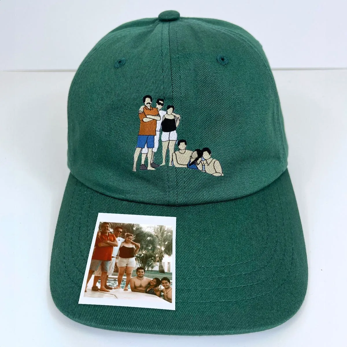 Custom Embroidered Family Portrait Hat from Photo sold by Embroly product image thumbnail 2