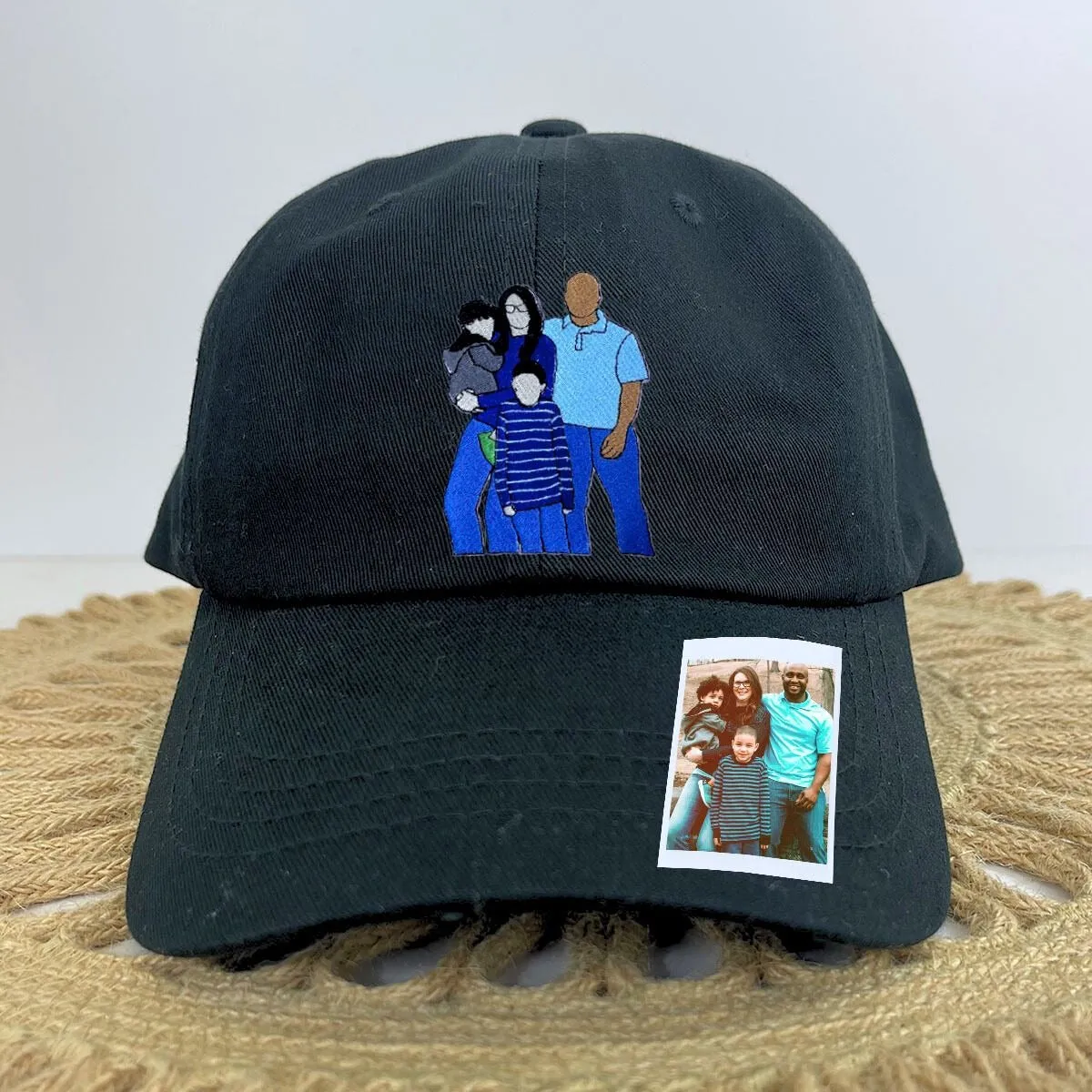 Custom Embroidered Family Portrait Hat from Photo sold by Embroly product image thumbnail 3