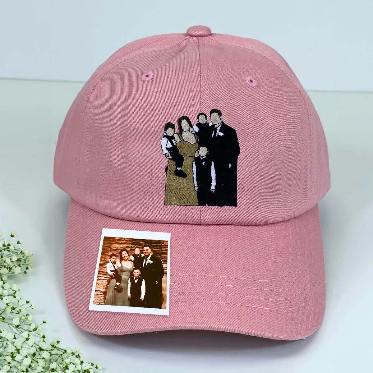 Custom Embroidered Family Portrait Hat from Photo sold by Embroly product image thumbnail 5