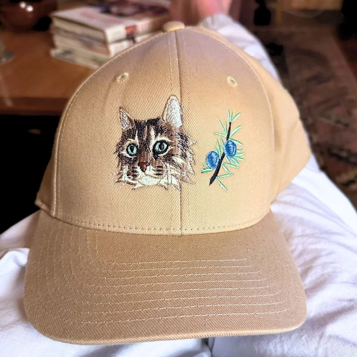 Custom Embroidered Cat Hat with Same Design sold by Embroly product image thumbnail 2