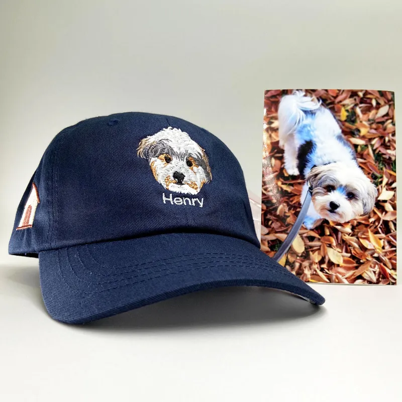 Custom Embroidered Pet Hat with Same Design sold by Embroly
