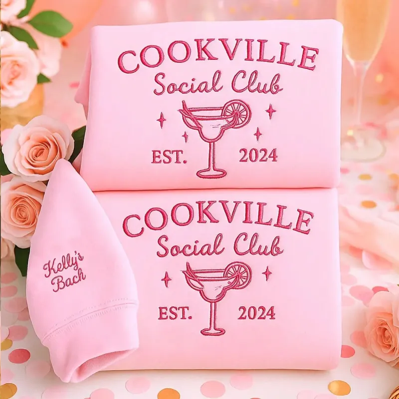 Custom Bachelorette Bridal Party Embroidered Sweatshirt or Hoodie sold by Embroly