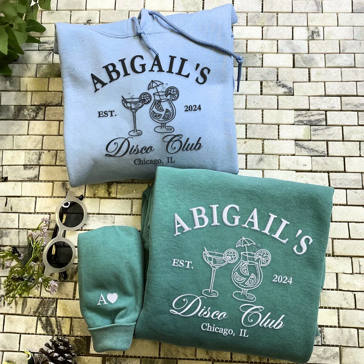 Custom Embroidered Bridal Party Luxury Bachelorette Sweatshirt or Hoodie sold by Embroly product image thumbnail 5