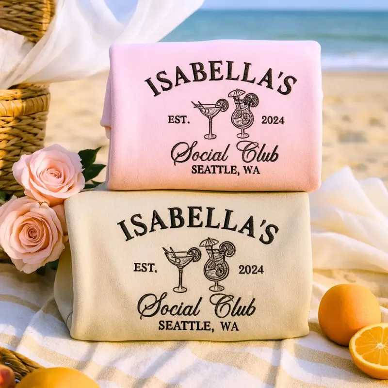 Custom Embroidered Bridal Party Luxury Bachelorette Sweatshirt or Hoodie sold by Embroly