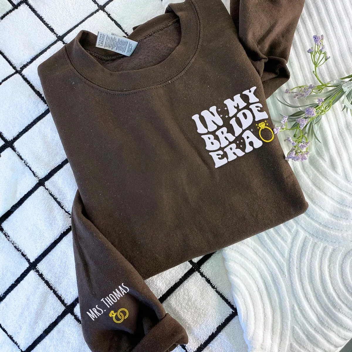 Embroidered In My Bride Era Sweatshirt or Hoodie sold by Embroly product image thumbnail 4