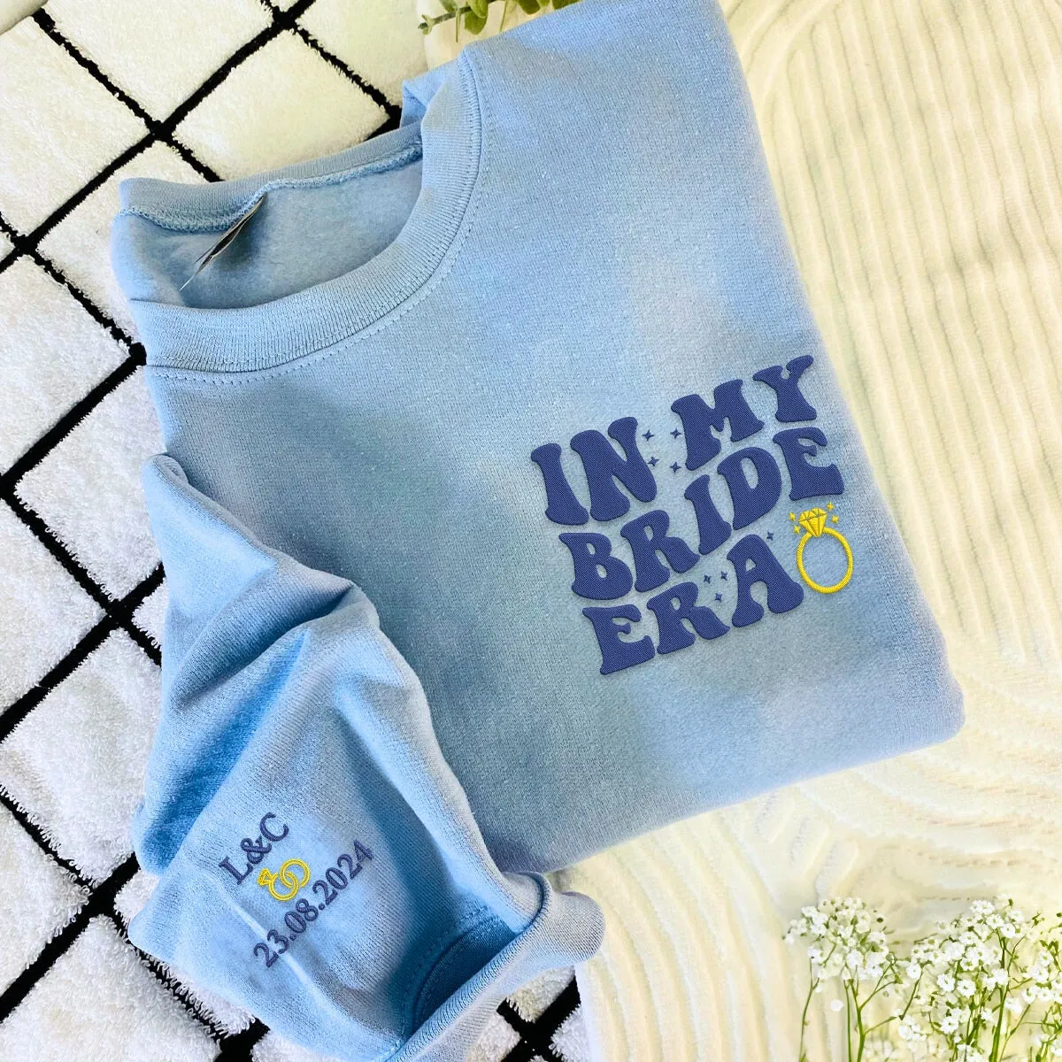 Embroidered In My Bride Era Sweatshirt or Hoodie sold by Embroly product image thumbnail 3