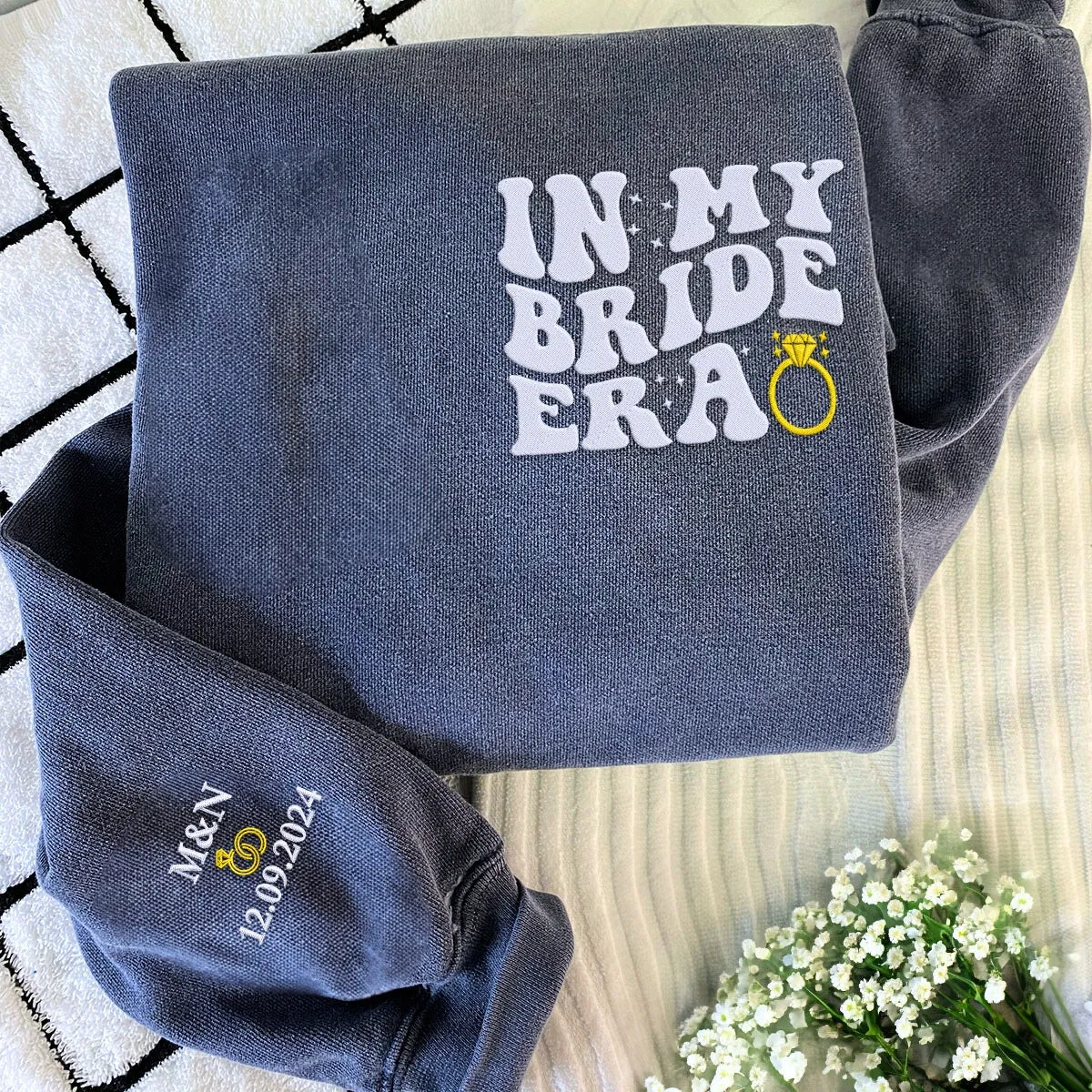 Embroidered In My Bride Era Sweatshirt or Hoodie sold by Embroly product image thumbnail 5