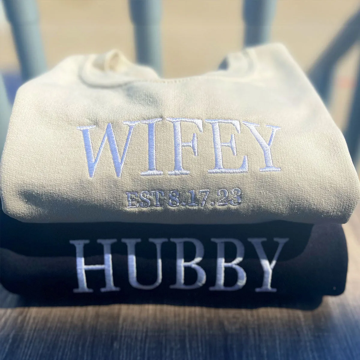 Custom Embroidered Husband Sweatshirt or Hoodie sold by Embroly product image thumbnail 4