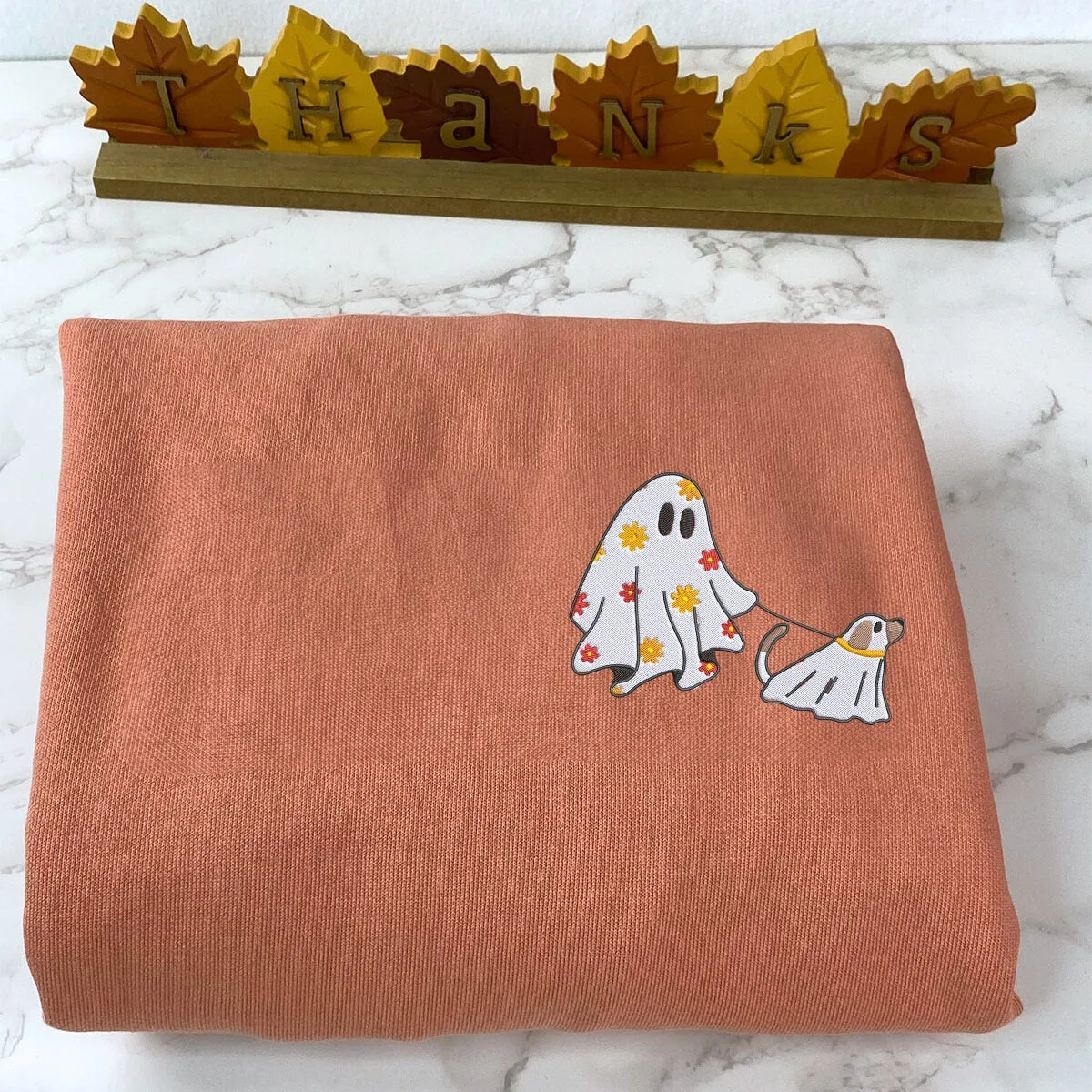 Comfort Colors® Сute Ghost Walking Dog Shirt or Sweatshirt sold by Embroly product image thumbnail 4