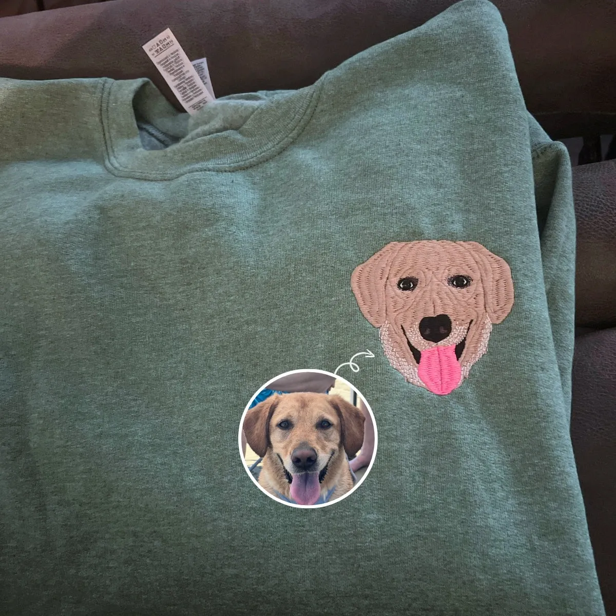 Labrador Sweatshirt or Hoodie, Custom Embroidered Gift from Photo Name sold by Embroly product image thumbnail 4