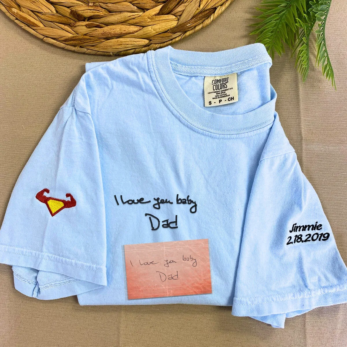Custom Embroidered Handwriting T-Shirt sold by Embroly product image thumbnail 2