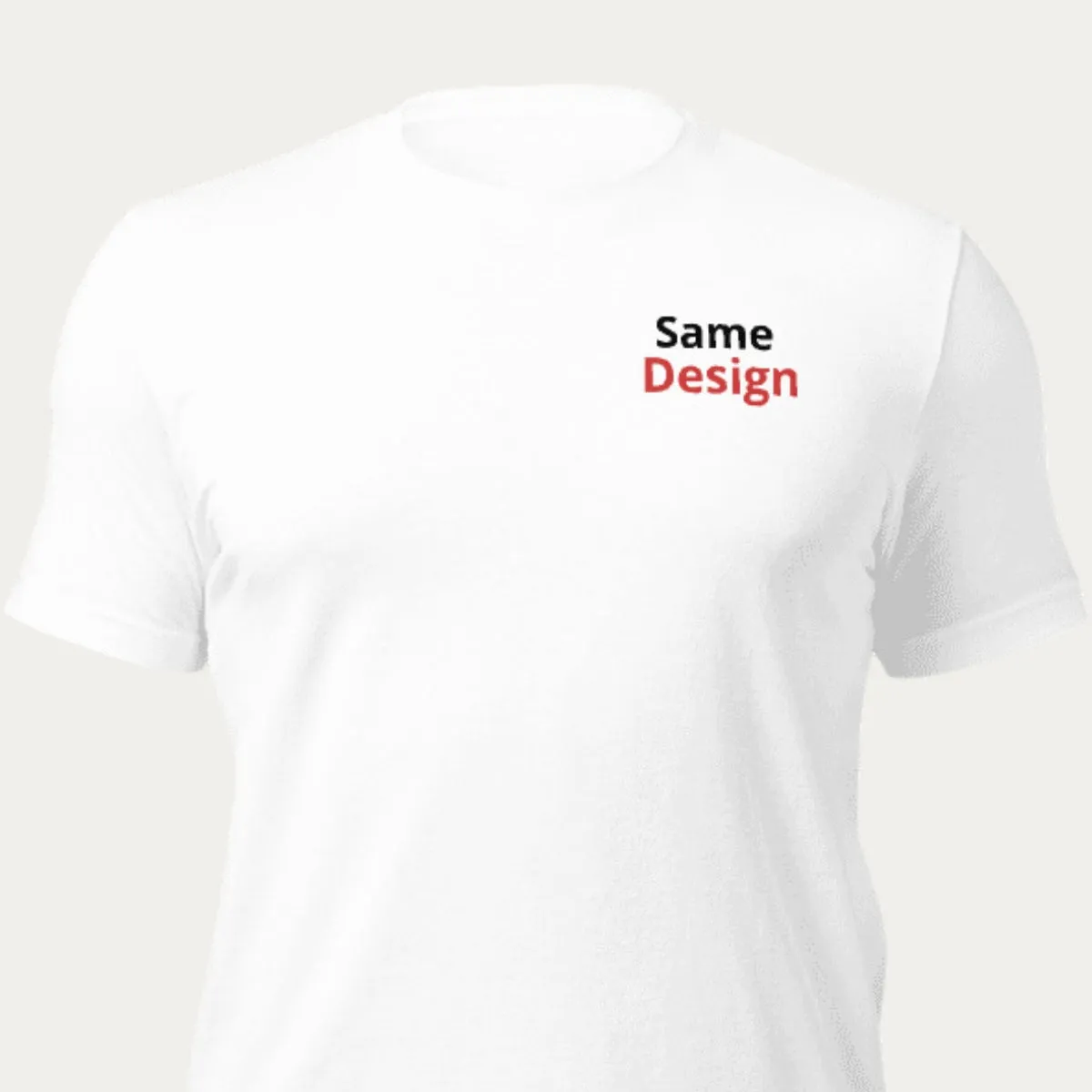 Custom Premium Embroidered T-Shirt with Same Design sold by Embroly