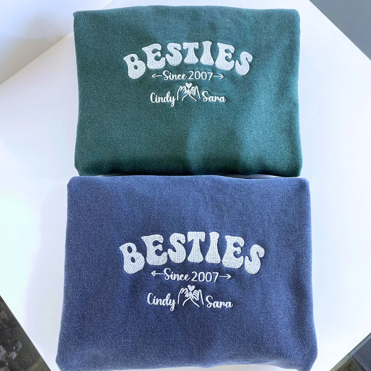 Custom Embroidered Varsity T-Shirt with Your Text sold by Embroly product image thumbnail 4