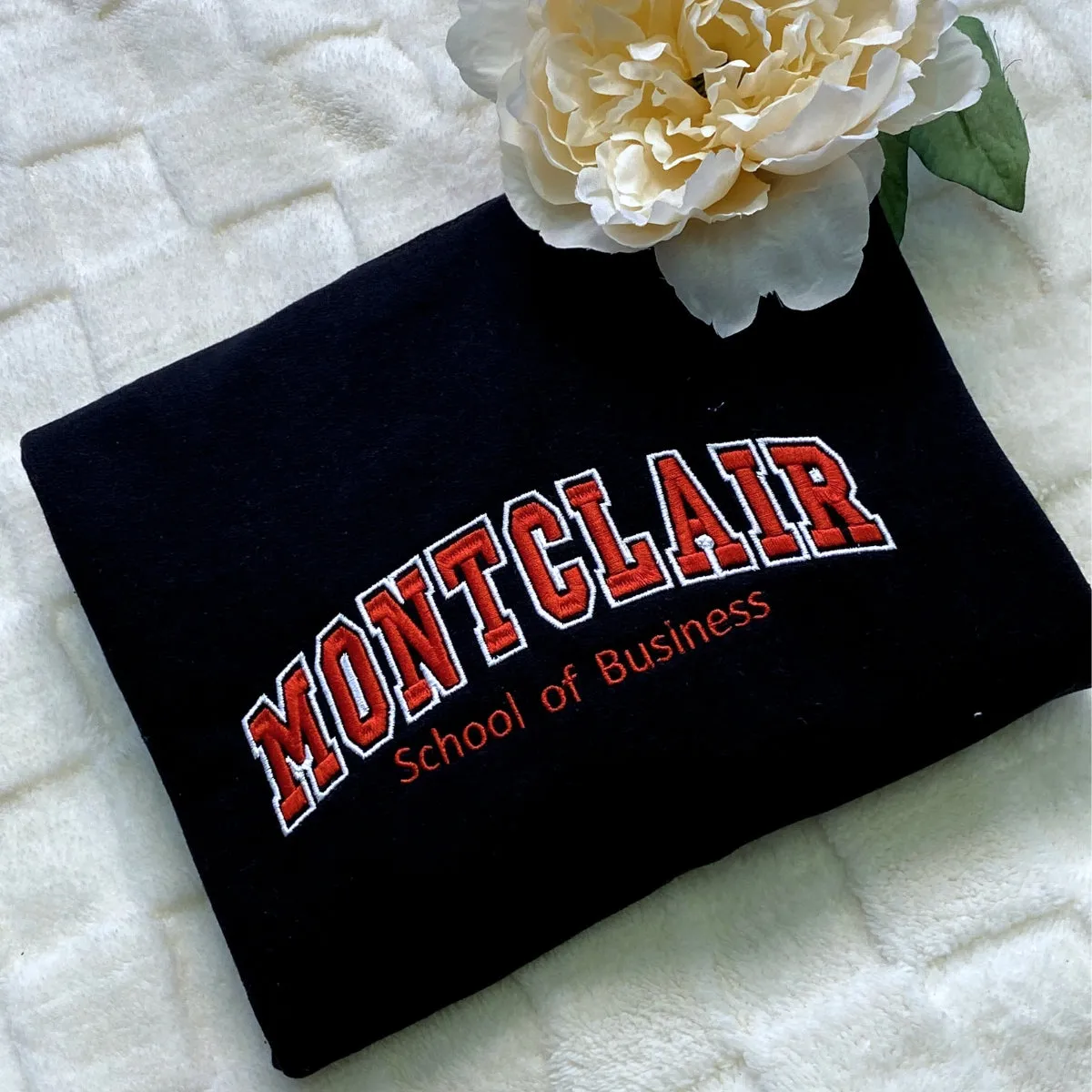 Custom Embroidered Varsity T-Shirt with Your Text sold by Embroly product image thumbnail 3
