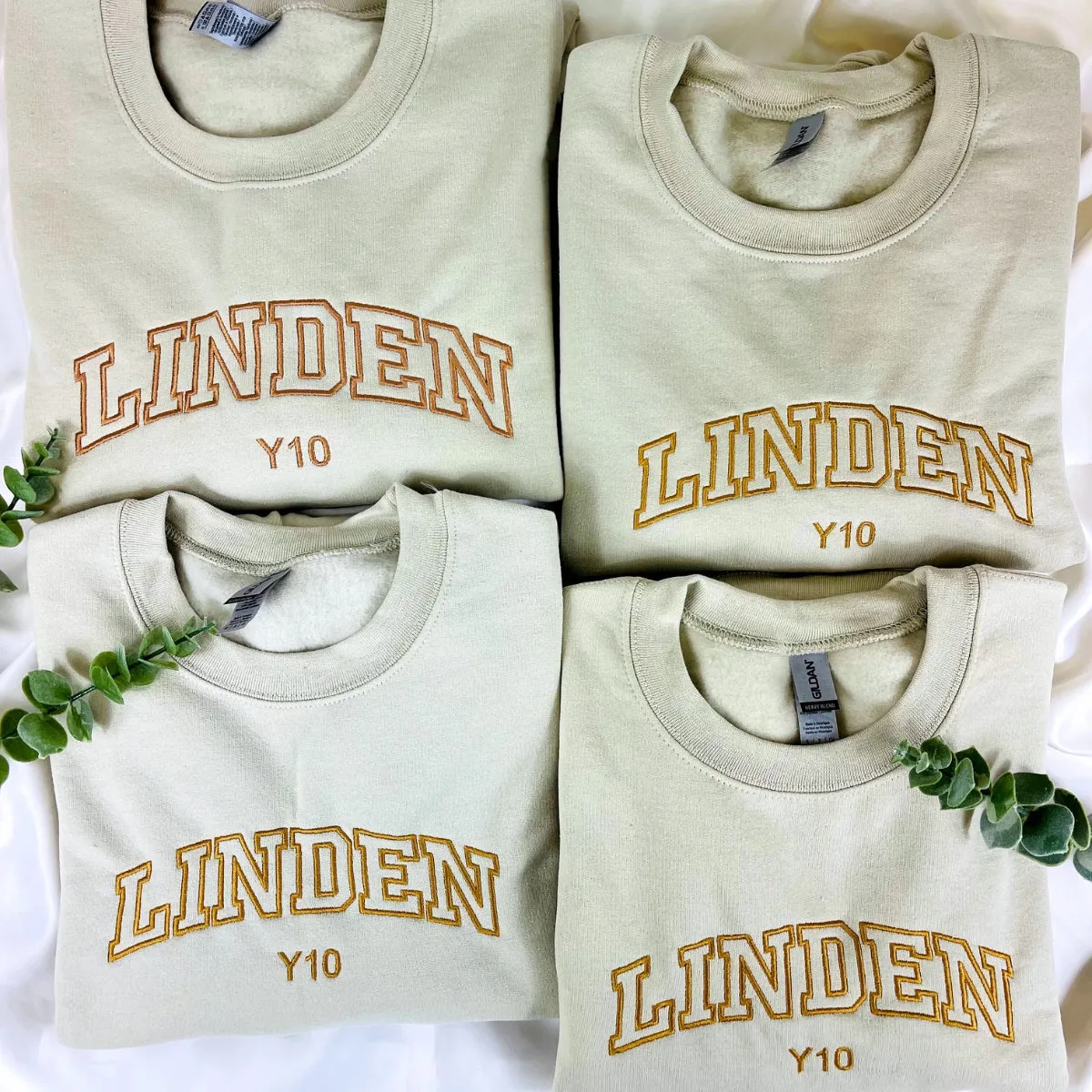 Custom Embroidered Varsity T-Shirt with Your Text sold by Embroly product image thumbnail 2