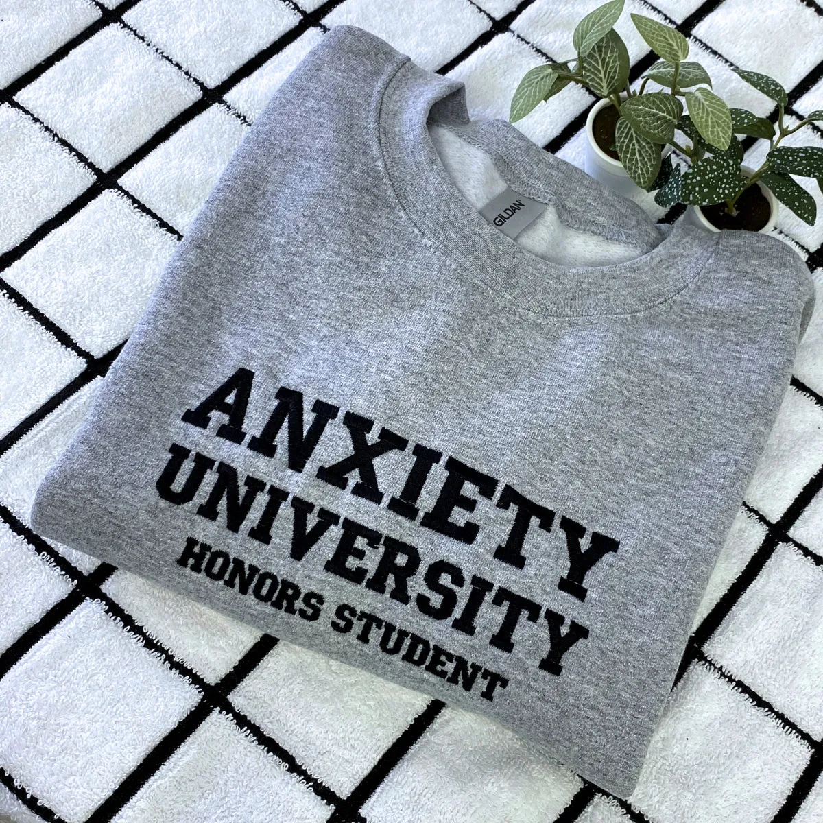 Custom Embroidered Varsity T-Shirt with Your Text sold by Embroly product image thumbnail 5