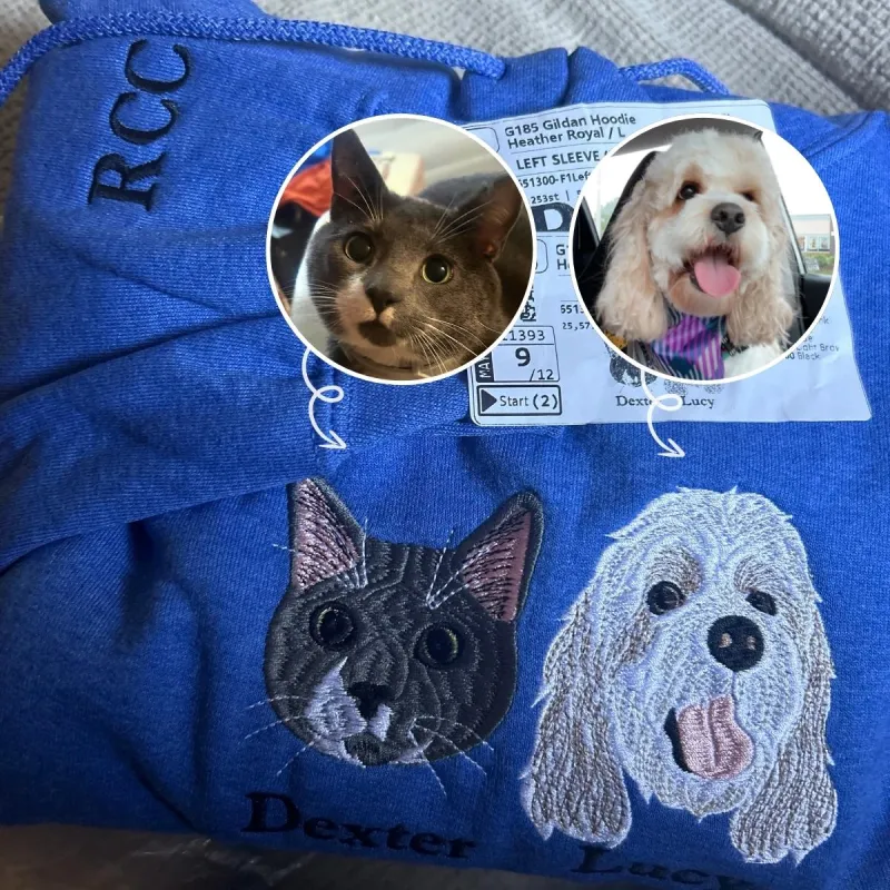 Cockapoo Sweatshirt or Hoodie, Custom Embroidered Gift with Picture Name sold by Embroly