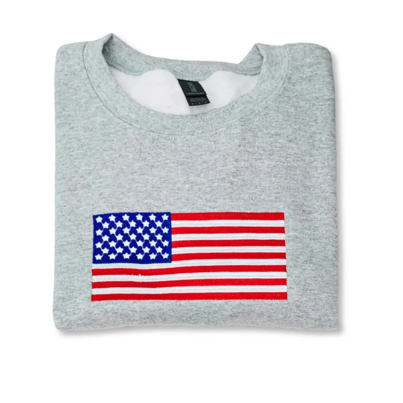 Embroidered USA Patriotic Sweatshirt made by Embroly
