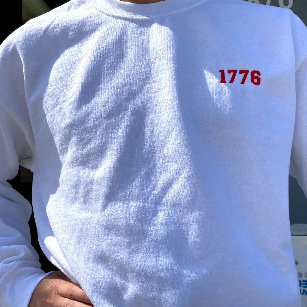 Embroidered 1776 Crewneck Sweatshirt sold by Embroly product image thumbnail 2