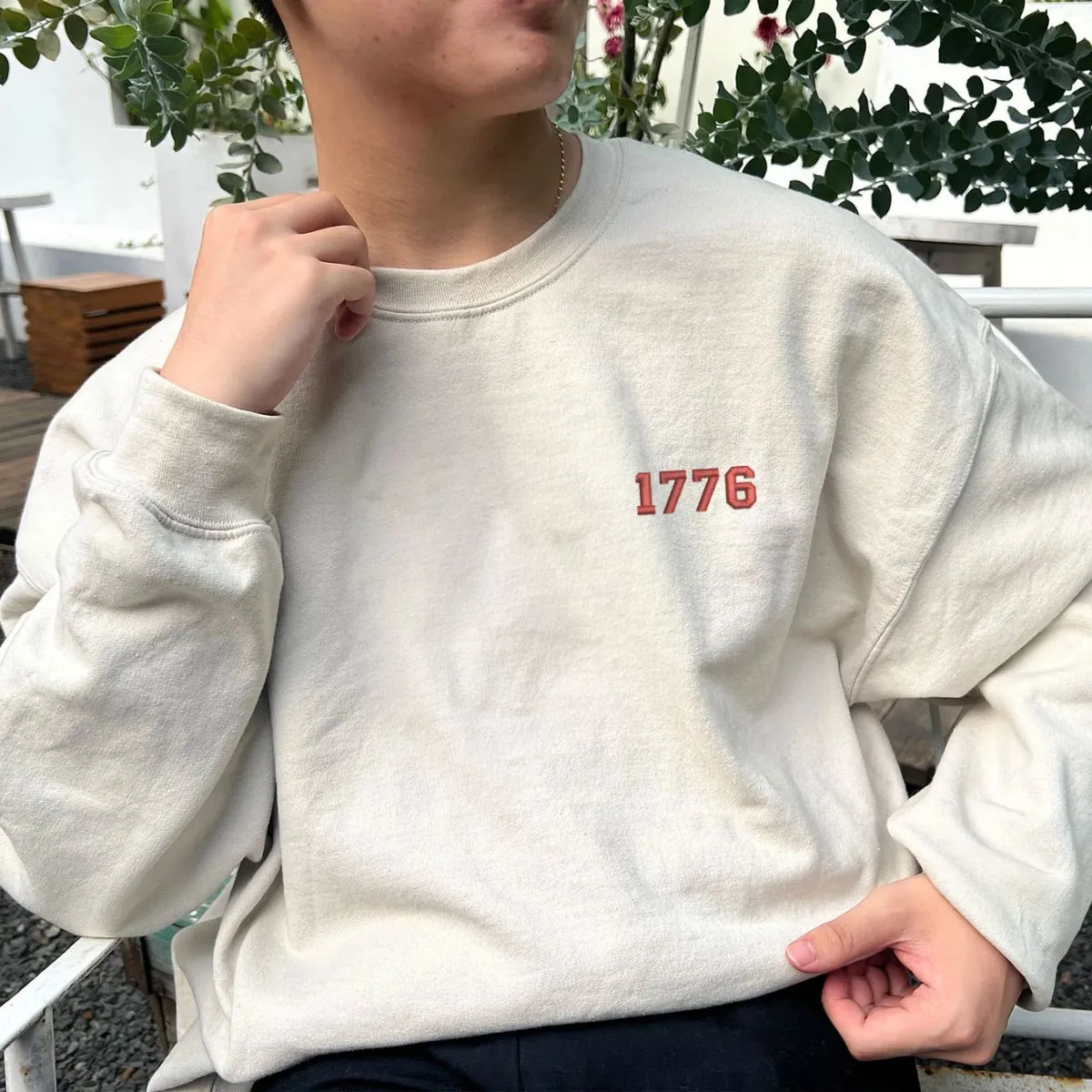 Embroidered 1776 Crewneck Sweatshirt sold by Embroly product image thumbnail 5