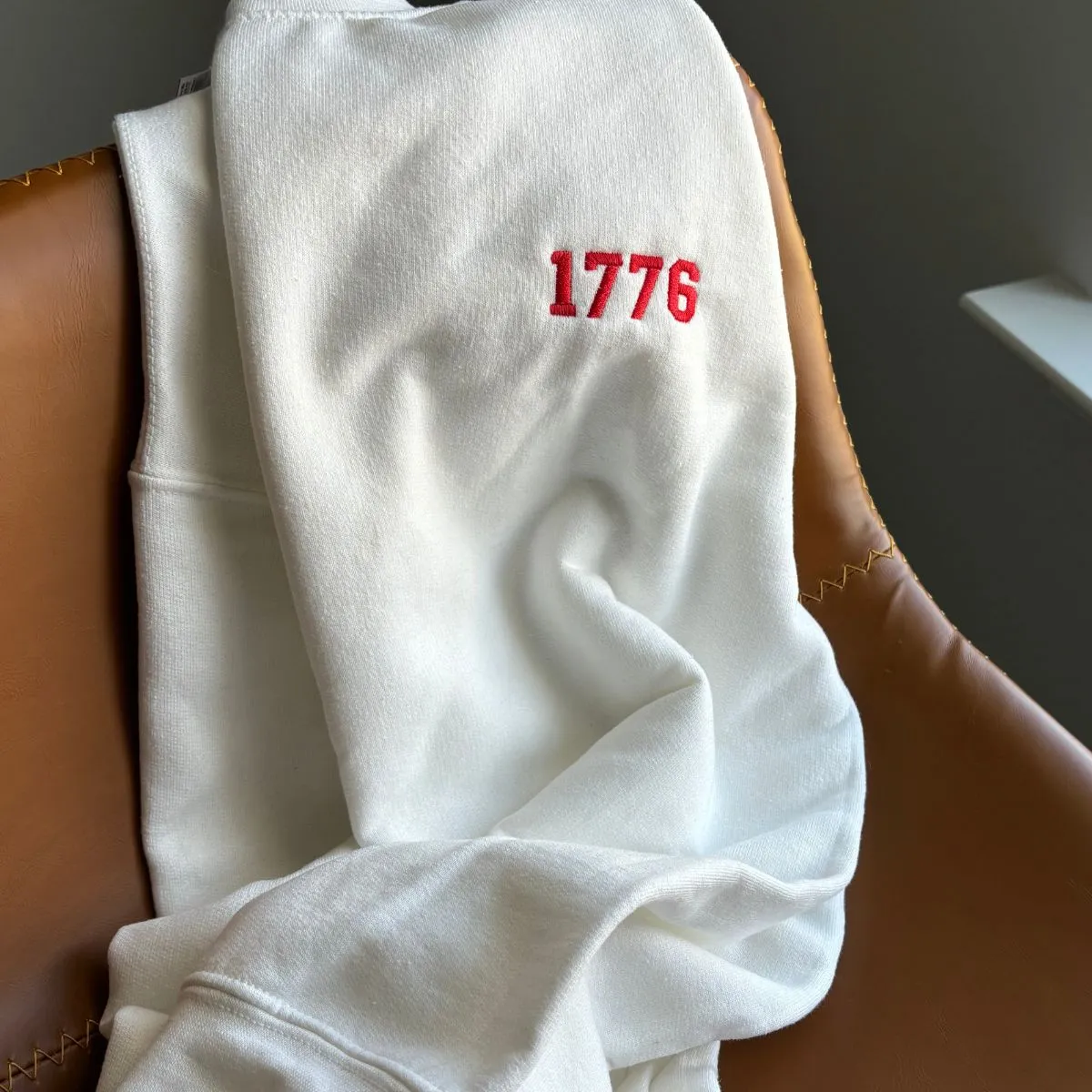 Embroidered 1776 Crewneck Sweatshirt sold by Embroly product image thumbnail 4