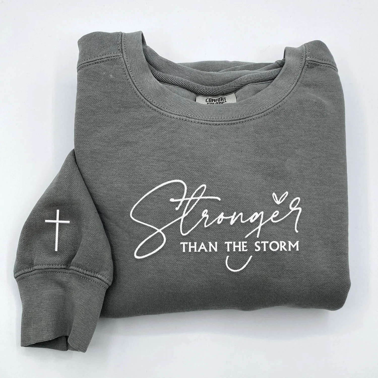 Comfort Color® Embroidered Stronger Than The Storm Shirt sold by Embroly product image thumbnail 4